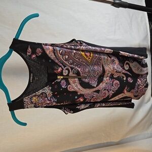 Express, Women's XS, Black, Paisley